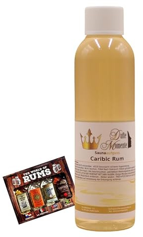 Dufte Momente | Saunaduft Konzentrat Caribic Rum 250ml | naturreine und natürliche ätherische Öle | vegan und ohne Tierversuche