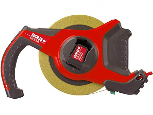 Sola 127.121.668,5 cm Surveyor SC 76,2 cm metro a nastro, rosso/grigio, 30 m