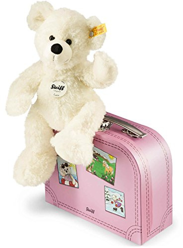 Steiff 111563 Lotte Teddybär im Koffer Plüschtier, Mehrfarbig, 28 cm