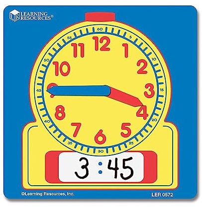 Learning Resources Write and Wipe Student Clocks - Help Kids Practice Time, Math Manipulatives, Homeschool, Classroom Must Haves, Set of 10