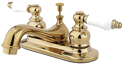 Kingston Brass GKB602B Restoration Lavatory Faucet with Retail Pop-Up, Polished 6.88 x 2.88 x 2.88