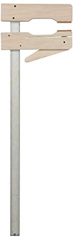 kwb Klemm-Zwinge aus Holz 400x110 mit Kork-Flächen, Spann-Weite 400 mm, Spanntiefe 110 mm, Druckstellenfreie Verarbeitung, Schnellspann-Zwinge zum Halten, Klemmen und Verleimen