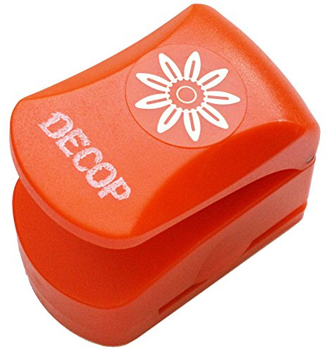 Paper Intelligence DECOP Craft Punch, Embossed Punch, Sunflower Small 4106638, Orange