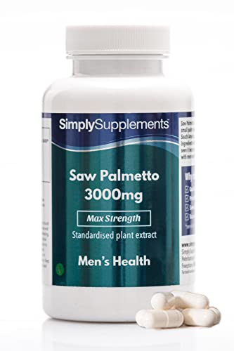 Capsule di Saw Palmetto 3000mg | Estratto Standardizzato ad Alta Potenza | Vegano & Senza Lattosio | 180 Capsule (Scorta di 6 Mesi) | Prodotto nel Regno Unito secondo gli Standard GMP