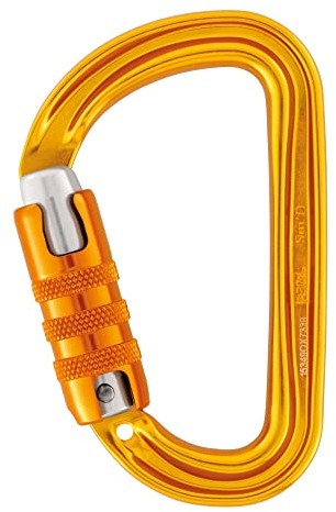 PETZL M39A TL SM'D Ultraleichter asymmetrischer Karabiner, Triact-Lock, Gelb