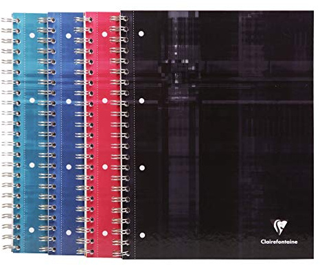 Clairefontaine 8215C Bind´O Block Konferenzblock (A4+, 22,5 x 29,7 cm, liniert mit Rand, 80 Blatt, 90g) 1 Stück farbig sortiert