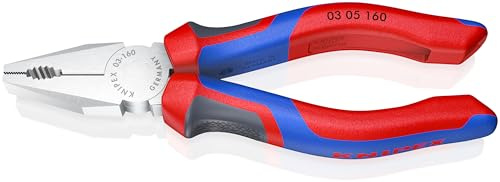 KNIPEX Kombizange (160 mm) 03 05 160 SB (SB-Karte/Blister) | Mit Comfort-Griffen 160 mm