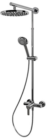 Duschsystem Regendusche mit Einhebelmischer und Kopfbrause rund chrom von Schulte