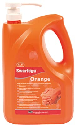 GENERIC Swarfega Orange Hand Wash, Solvent-Free Heavy Duty Hand Cleaner with Natural Scrub and Moisturisers, Gentle on Skin 4L Cartridge