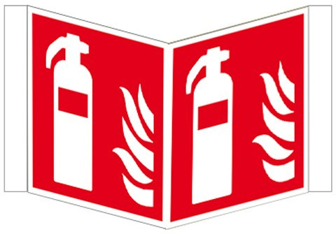 Feuerlöscher - Winkelschild Kunstsoff ISO 200 x 200 mm