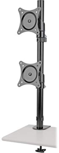 Tripp Lite Dual Monitor Mount Stand/Clamp, Vertical, Swivel & Tilt, 15-27 Inch, Flat Screen Display, Desktop Mount, Black (DDR1527SDC)