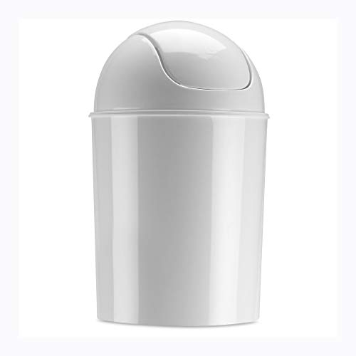 Umbra Mini 1-1/2-Gallon Swing-Top Waste Can, White