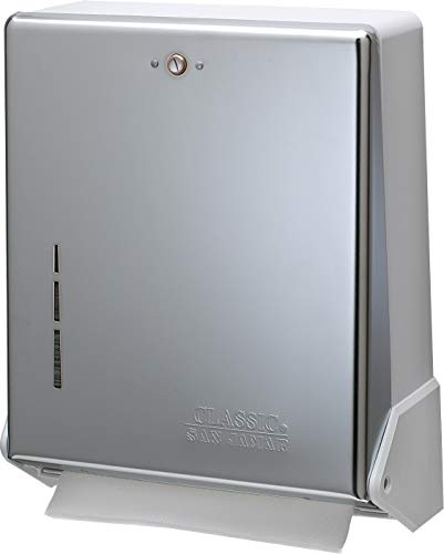 San Jamar T1905XC True Fold Handtuchspender, 500 Multifold / 300 C-Falz Handtuchkapazität, Chrom