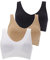 Boolavard The Ultimate Comfort Bra. Seamless Support Comfort Sport Stretch Action Leisure Black White (as8, Alpha, xx_l, Regular, Regular)