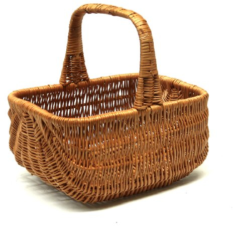 Prestige Wicker Willow Basket with Handle, Natural, 30 x 21 x 13 cm