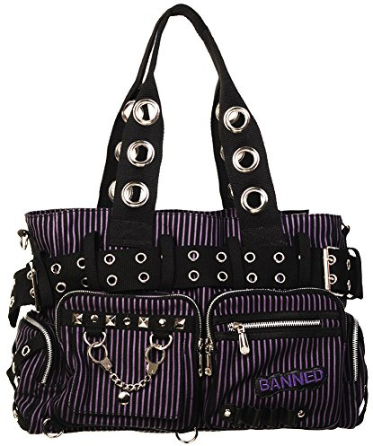 Banned Alternative Studds Frauen Handtasche schwarz Rockwear