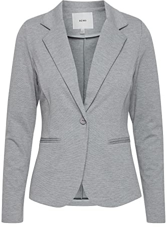 ICHI 20101801, Blazer Donna, Grigio (grey melange 10020), 40 (Talla produttore: L)