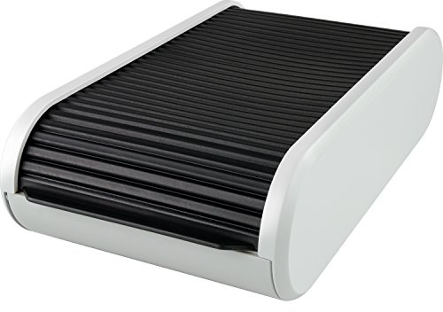 helit H6218098 - Caja para Tarjetas de Visita The Personal, Negro/Gris Claro