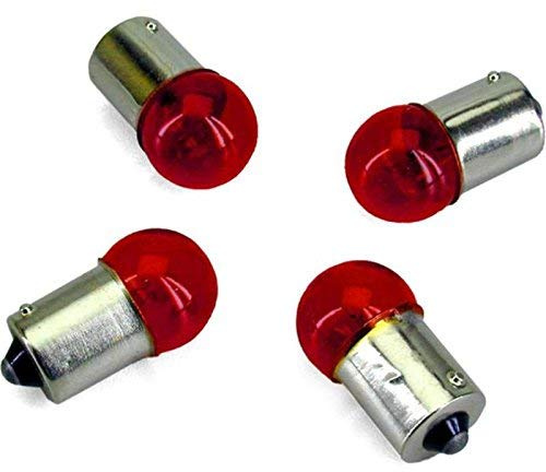 one by Camamoto lampada, lampadine (kit 4 lampade/lampadine frecce colore rosso 12v. / 10w bulbs / ba15s compatibile con scooter 50cc enduro cod 77220000)