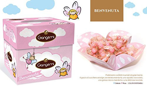 Gangemi Confetti Mandorla e Cioccolato Rosa Incartati Singorlamente - confezione da 500 g