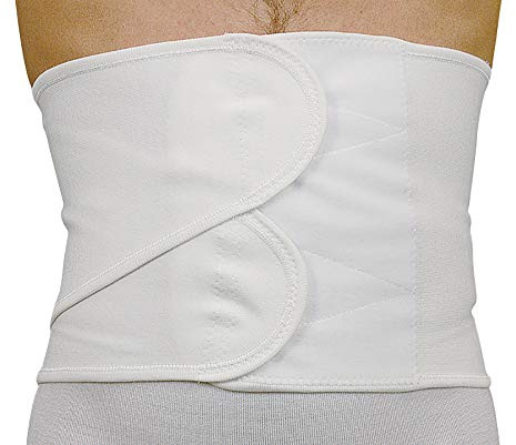 MANIFATTURA BERNINA Sana 55100 (Größe 2) - Postoperative verstellbar Rückenstützgürtel Bauchstütze mit doppelten Klettverschluss und Stützstreben Höhe 22 cm