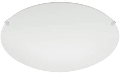 Eglo La plafoniera Mars, lampada da parete a uno punto luce, plafoniera in acciaio, bianco, vetro bianco satinato, attacco E27