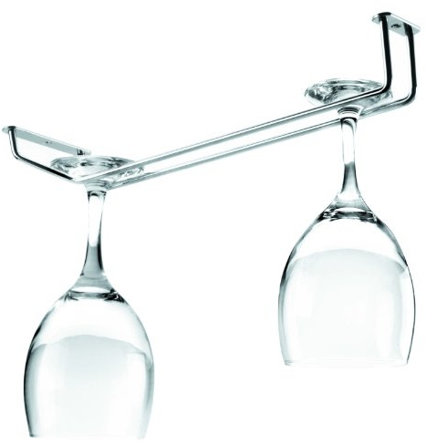TAMLED Gläserschiene 34 cm Edelstahl - 3 Stück