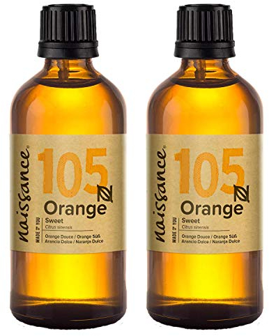 Naissance Sweet Orange Essential Oil (No. 105) - 200ml (2 x 100ml) - Pure, Natural, Cold Pressed, Cruelty Free, Vegan and Undiluted - Use in Aromatherapy & Diffusers