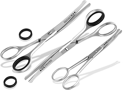 Kombi-Set Gebogene Fellschere Pfotenschere Hunde-Haarschere 3-Teilig 11,5 cm - 14,5 cm, 16 cm aus rostfreiem Edelstahl