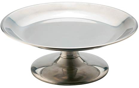 PIAZZA Alzata per Dolci - in Acciaio Inox - 24X9Cm