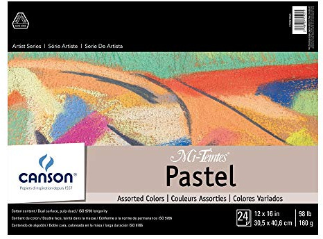 Canson Drawing Pad Mi-Teintes, 12X16, Colors May Vary