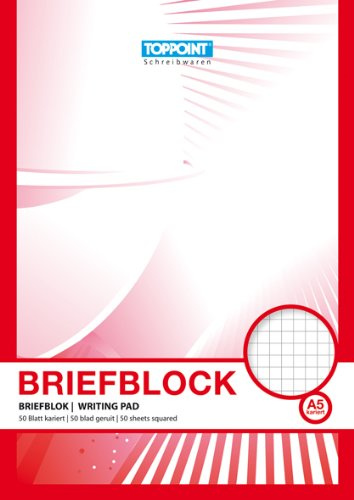 10 Briefblöcke Briefblock kariert DIN A5 Schreibblock