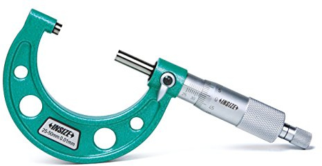 Insize 3203–75 A Bügelmessschraube, 50 mm-75 mm, Skal 0.01 mm