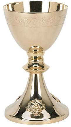 Grape Cluster Design Chalice and Paten Set