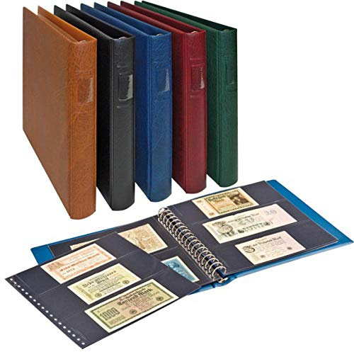 Lindner 2815-S Banknoten-Album (mit schwarzen Zwischenblättern)-schwarz