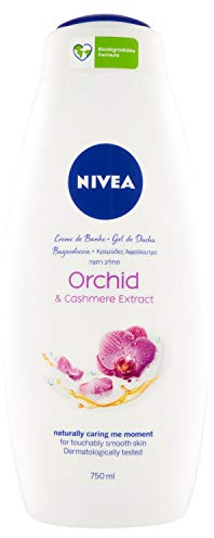 Nivea Cashmere Moments Bad Creme Extrakten Cashmere und sinnlicher Duft von Blumen-Orchidee, 750 ml, 1 Stück