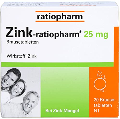 ZINK-RATIOPHARM 25 mg Brausetabletten 20 St