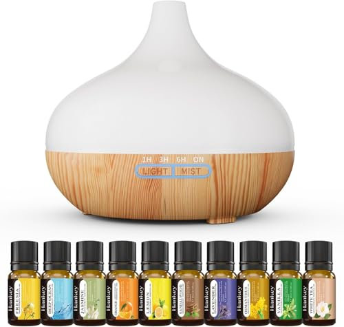 Aroma Diffuser für Duftöle,Ätherisches Öl Diffusor 550ML Frau kleine Fitness