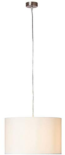 BRILLIANT lampada Clarie lampada a sospensione 40cm bianca 1x A60, E27, 60W, adatto per lampade standard (non incluse) | Scala da A ++ a E | Regolabile in altezza/cavo può essere accorciato