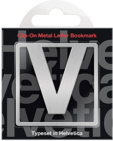 IF Helvetica Marque-page Lettre V à clipser