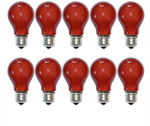 NCC-Licht 10 x Glühbirne 25W E27 ROT Glühlampe 25 Watt Glühbirnen Glühlampen bunt