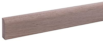 30 lfm Leiste massiv Eiche 38 x 19mm mit abgerundeter Vorderkante roh