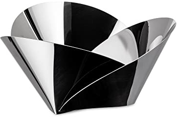 Alessi Abi03 Harmonic Corbeille en Acier Inoxydable 18/10 Brillant, Ø 22 Cm, Argenté