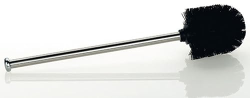 kela Klobürste mit Edelstahlgriff 35,5 cm LIMBIO, Toilettenbürste für Bürstenhalter mit 8,5 cm, Edelstahl 18/10 glänzend, schwarz