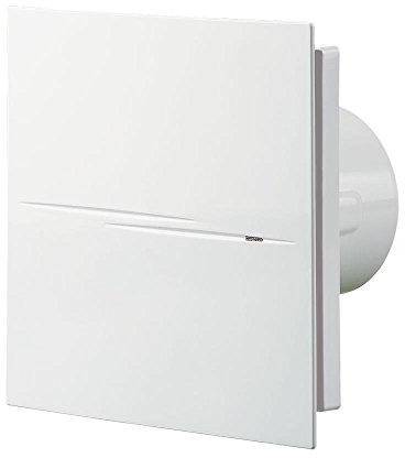 Vents 100 Quiet-Style Timer & Humidity Bathroom Extractor Fan / Delay / Ultra Quiet / 24/26 dB(A) / 100 mm / 90/99 m²/h / 7.5 W Energy Saving / Ball Bearing / Damper / Back-Draught Flap