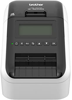 Brother QL-820NWB Label Maker, Wireless/USB 2.0/Network/Bluetooth, Address Label Printer, Desktop, Up to 62mm Wide Labels, Red & Black Printing, UK Plug