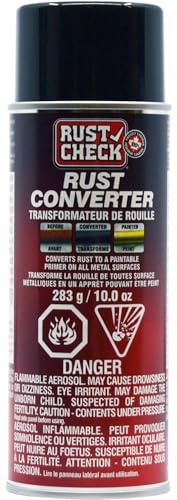 Rust Check Rust Converter – Rust Neutralizer & Encapsulating Sealer – Anti-Rust Preventive Metal Agent for Automotive Restoration – Rusty Surface Inhibitor & Corrosion Stopper - 10 FL OZ - Aerosol