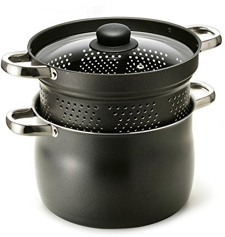 Accademia Mugnano Fuoco&Idee Pentola Qui Pasta, Resistente ed Antiaderente, Alluminio, 24 cm