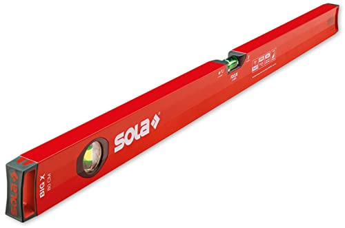 SOLA BIGX 30 - Wasserwage 30 cm - patentierte SOLA-FOCUS Libelle - mit schockabsorbierenden Endkappen