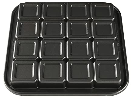 Nordic Ware Backform Brownie Bites Pan Aluminium Silber-Grau, 24,6cm x 24,6cm, NW 84624